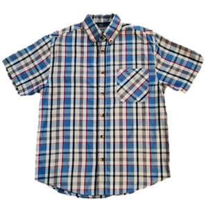C.e. Schmidt Workwear Blue & Red Plaid Button-Up Shirt